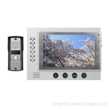 Audio video doorbells with 7-inch TFT-LCD screen/recording function/supports maximum 32 GB SD card